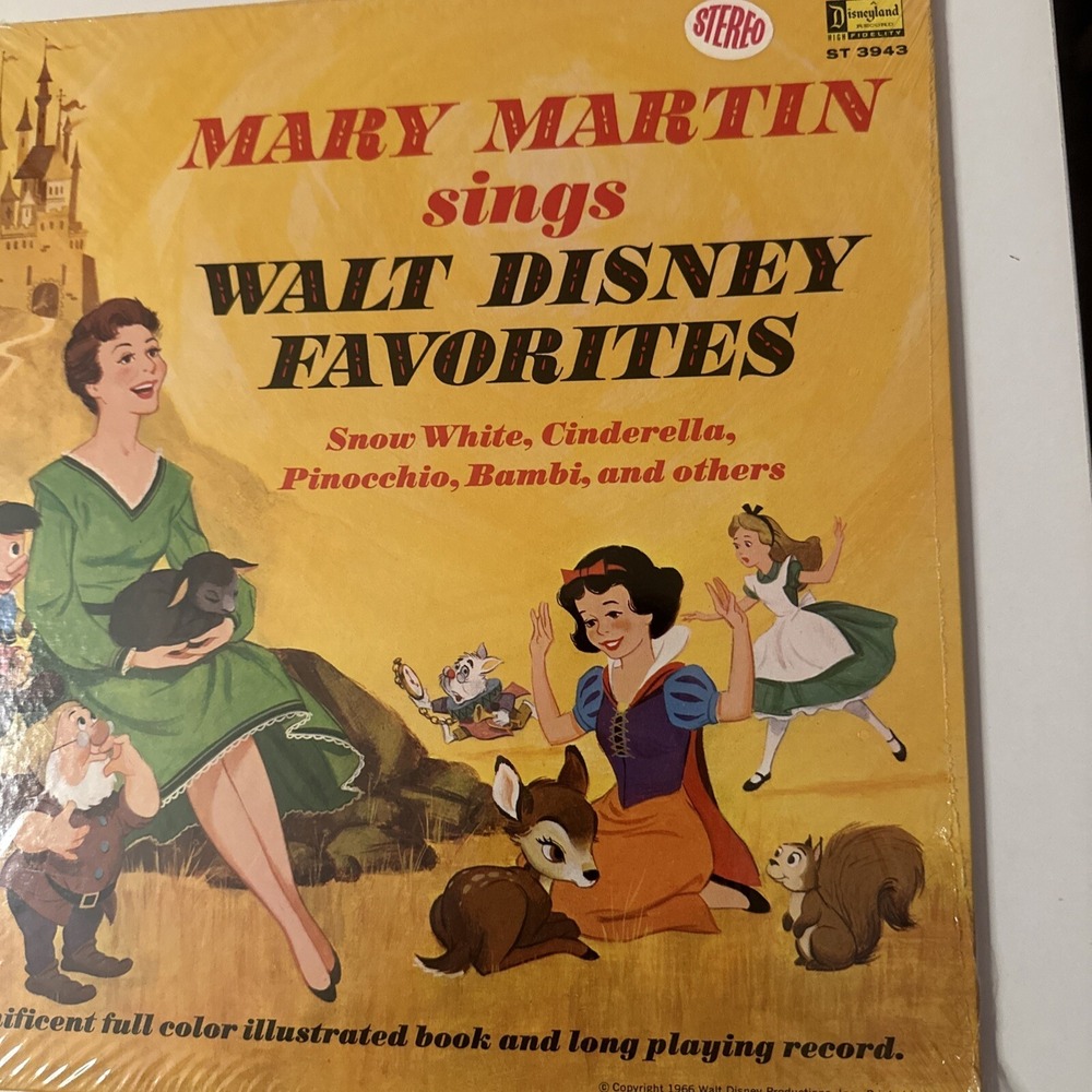 Disney 1966 Mary Martin Sings Walt Disney Favorites 33 1/3 SEALED 3943 - Picture 3 of 16